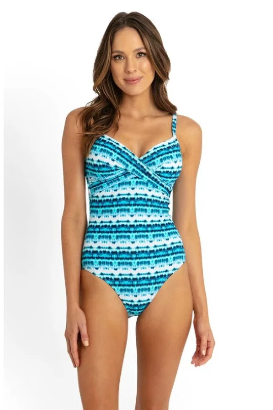 Sunseeker Jasmine Twist Front One Piece Blue