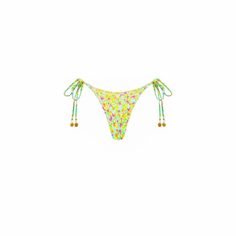 Thong Tie Side Bikini Bottom - Wild Flower