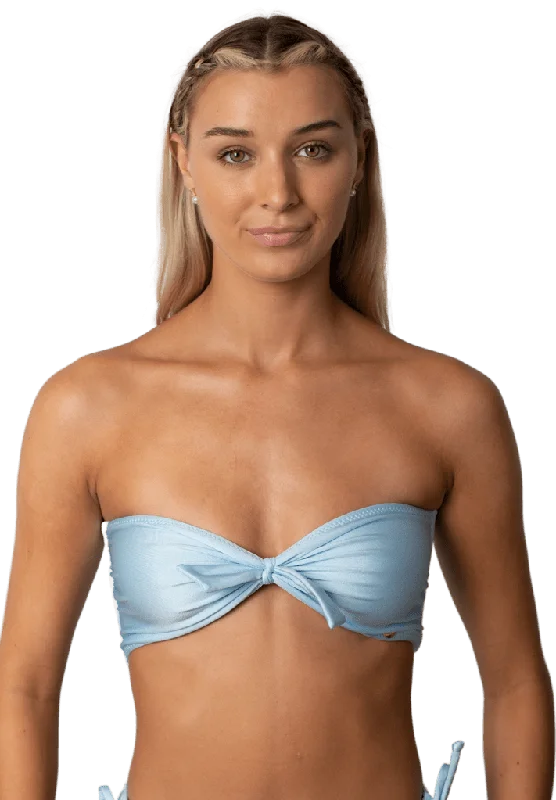 Baby Blue Bikini Top Rebecca With Ties