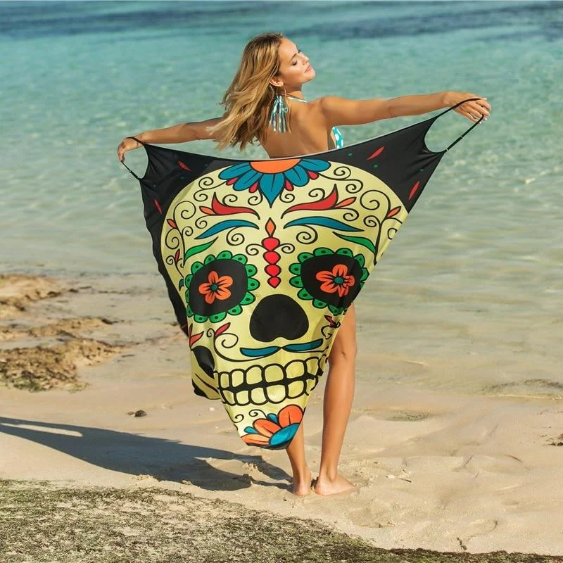 Beach Cover Up Print Cover Up Butterfly Sarong Dress