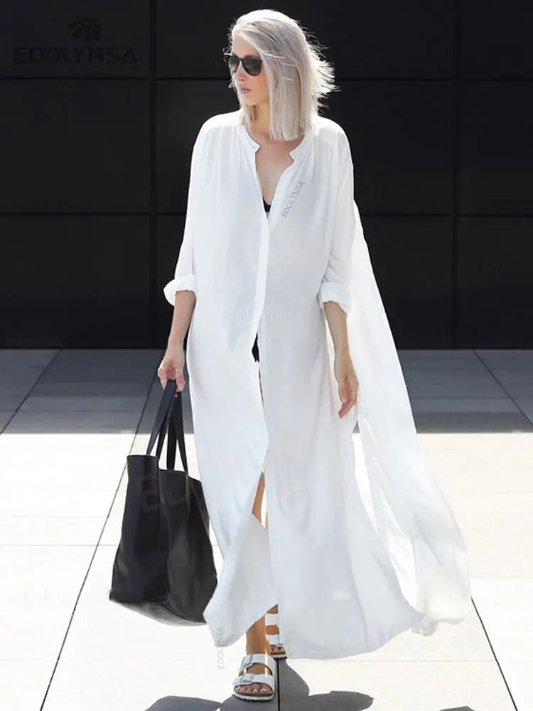 Effortless Elegance Maxi Kaftan Cover Up Shirt