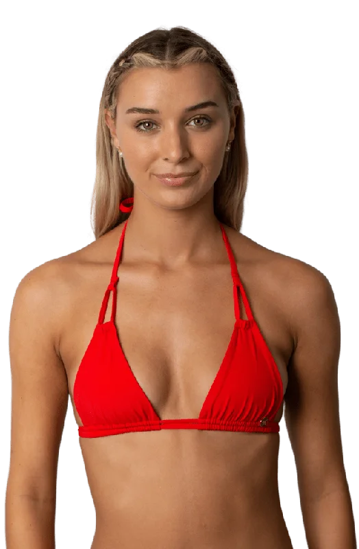 Glow Red Bikini Top Isa