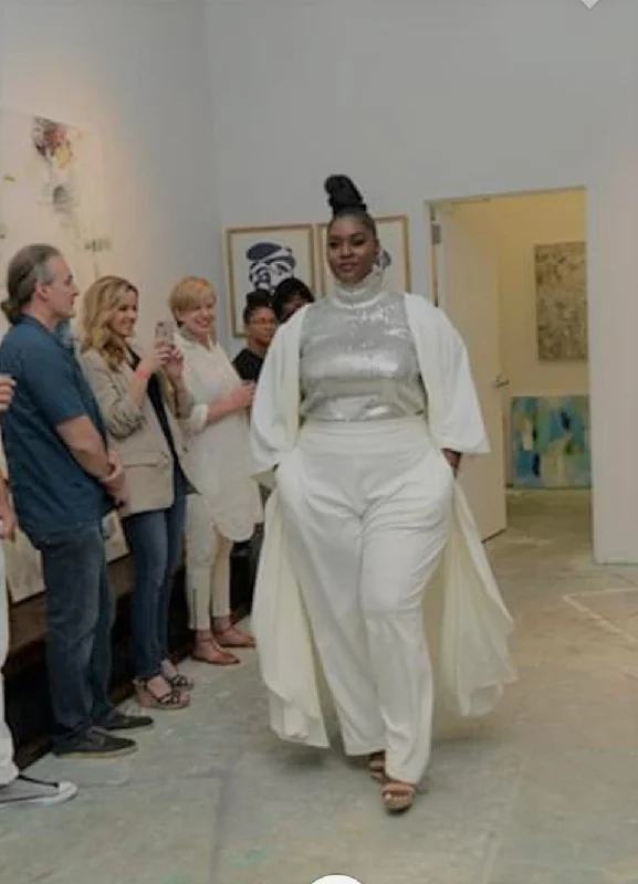 PLUS SIZE OFF WHITE DUSTER- JIBRI